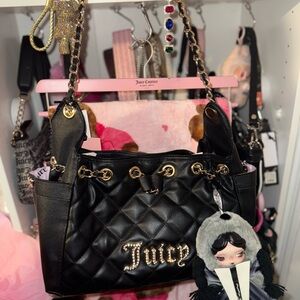Juicy Couture Quilted Leather Bucket Bag